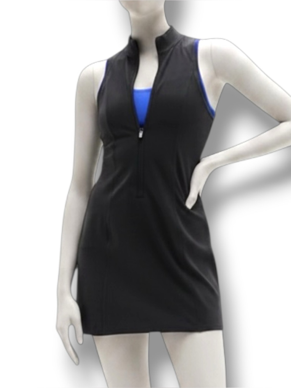 ATHLETA Swing Zip Dress - Black XL Tall - Picture 1 of 12